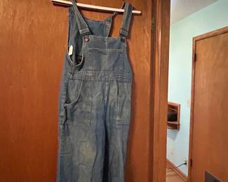 Retro bell bottom overalls