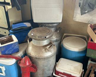Milk cans and coolers