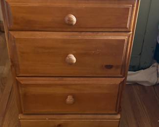 Matching pair of pine end tables