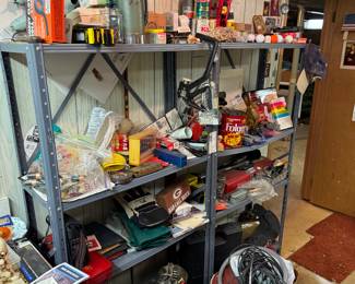 basement tool room straight at the bottom of the stairs.