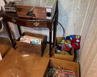 basement room to the right of the basement stairs.