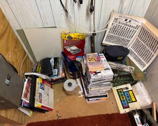 basement tool room straight at the bottom of the stairs.