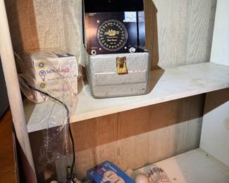 basement room to the right of the basement stairs.