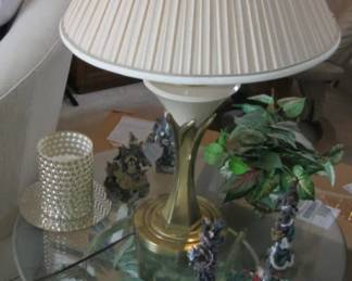 STIFFEL LAMP PLATE GLASS TABLE