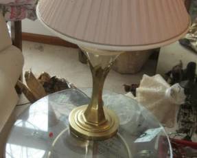 STIEFFEL LAMP PLATE GLASS TABLE