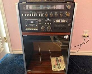 8144 Teac Compact Disc Multi Player, Electro Brand 8 Track Player, Record Cabinet