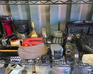 3522 Timex Alarm Clock, Worldstar AMFM Radio, Vintage Irons