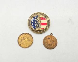 1750 Army National Guard Challenge Coin, Bagua Mirror Pendant More