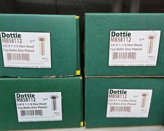 2766 Dottie 58 x 1 12 Hex Head Tap Bolts Zinc Plated