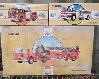 4030 3 Corgi Die Cast Fire Vehicles