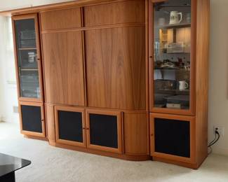 Mid-Century Modern Entertainment Center – 112” W × 78” H × 19” D