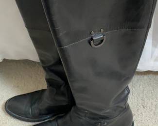 Black Leather Riding Boots