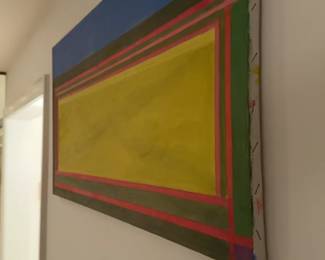 Original 1983 Cambridge VI Abstract Painting 20” x 40” (More information about the artist will be available in person at the sale - #85)