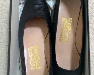 Salvatore Ferragamo Black Heels Size 7 1/2