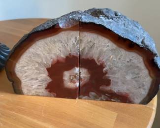 Set of Brazilian Agate Bookends (5” each)