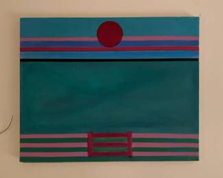 Original 1984 Painting 16” x 20” - Cambridge XVII (More information about the artist will be available in person at the sale - #62)