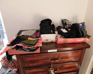 Winter gloves, scarves.