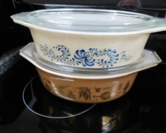 Vintage Pyrex and Fire King.