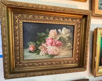 Original Floral Oil on Canvas by Well-Listed Kentucky Artist Patty Prather Thum