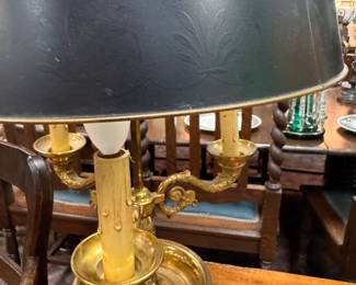 Detail of Metal Shade and Base