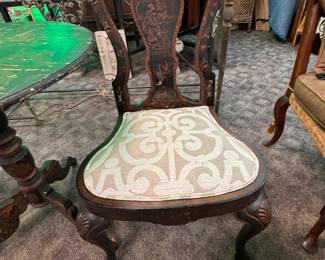 Detail of Matching Chair w/ Fine Upholstery