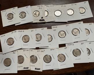 Selection of Mercury Dimes