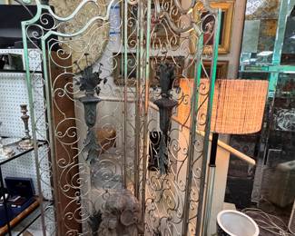 Two Panel Wrought Iron Screen