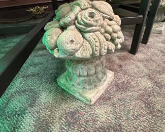 One of Two Concrete Fruit Topiaries