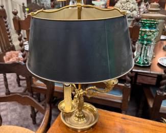Fabulous Brass Boulliote Lamp 