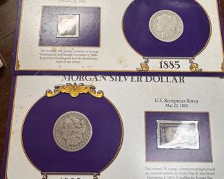 Morgan Dollars w/ Stamps