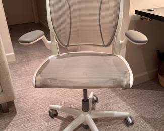 Room & Board Different World White Adjustable Arm Office Chair.