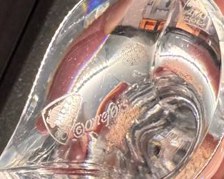 Pair of Orrefors Crystal Candleholders. Photo 3 of 3.