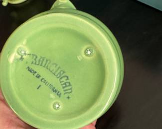 Franciscan Lime Green Cream & Sugar Set. Photo 2 of 2.