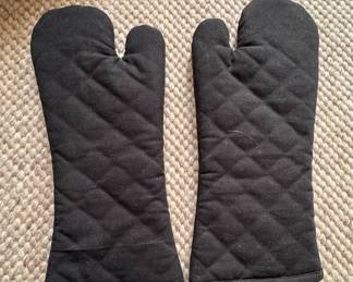 Crate & Barrel Oven Mitts.