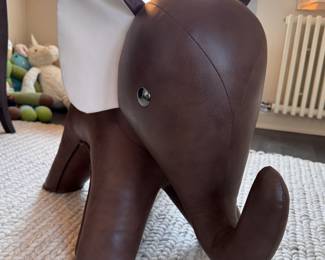 Zuny Giant Leather Elephant. Photo 2 of 3.