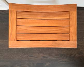 AquaTeak Shower Bench. Measures 18" W x 12" D x 19" H. Photo 3 of 4.