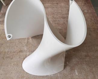 MDF Italia White S Table Designed by Xavier Lust. Measures 55" D x 28.5" H with 28" Clearance. Photo 5 of 5.