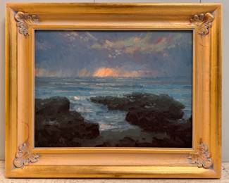 "Where The End is Just The Beginning." Oil on Canvas Signed by Artist Gregory Packard. Canvas Measures 24" Wx 18" D. Photo 1 of 3.