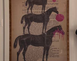 Coco de Paris Bubble Gum Horse. Measures 39" W x 53" H Overall. Photo 1 of 3.