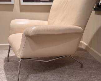 Room & Board Leather Lounge Chair in Pesaro Ivory. Measures 38" W x 37" D x 38" H. Photo 3 of 4.