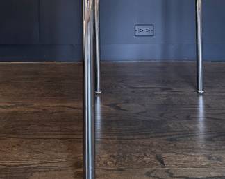 Cassina Simple Marble Dining Table with Steel Legs. Measures 39.5" x 52.5" W x 28.5" H with 28" Clearance. Photo 4 of 4.