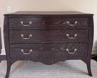 Julian Chichester (Chelsea London) Serpentine Front Oak Chest of Drawers in Mahogany Finish. Measures 48" W x 24" D x 35"H. Photo 1 of 6.
