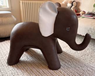 Zuny Giant Leather Elephant. Photo 1 of 3.