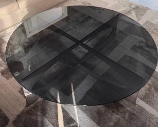 Propeller Coffee Table After German Artist Knut Hesterberg. Steel Base with Glass Top. Photo 3 of 4.Propeller Coffee Table After German Artist Knut Hesterberg. Steel Base with Glass Top. Photo 3 of 4.