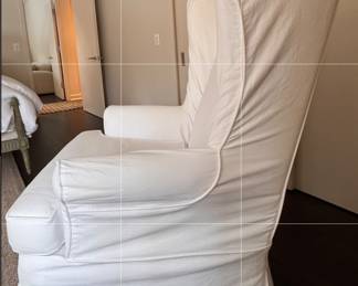 Mitchell Gold + Bob Williams Slipcovered Wing Back Chair - 2 Available. Each Measures 26" W x 36" D. Photo 2 of 3.