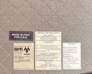 Maxalto for B&B Italia Simpliciter Sofa by Antonio Citterio with Steel Frame - 2 Matching Available. Measures 84" W x 36" D. Photo 5 of 5.