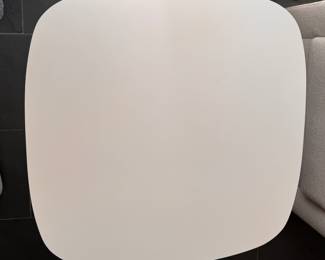 Custom Modern Bistro Table with Chrome Base. Measures 27" x 27" x 25" H with 24" Clearance. Photo 3 of 3.