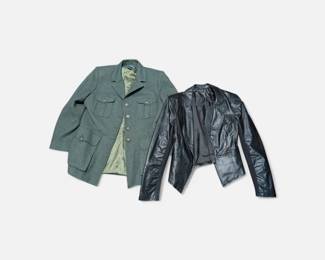 Vintage Wool blazer and Faux Leather Blazer