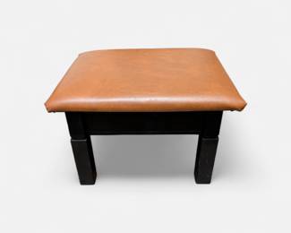 Vintage refurbished footstool - opens for storage