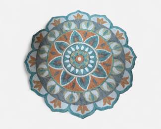 4ft Round Indoor Wool Area Rug